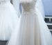 Showcasing elegant wedding dresses on mannequins, perfect for bridal fashion shows.
